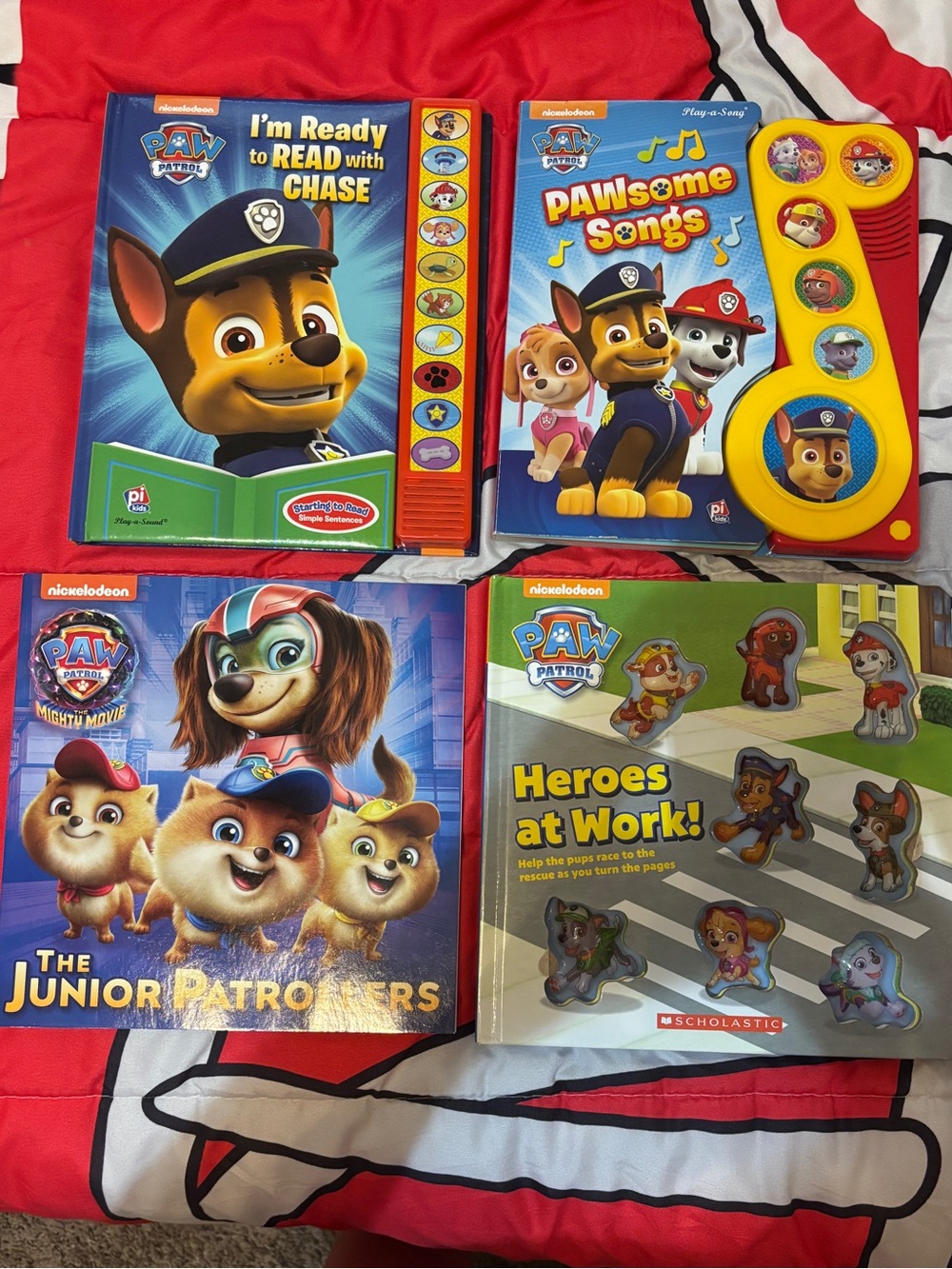 PAW Patrol Book Bundle – Sound & Song Books + Junior Patrollers & Heroes at Work